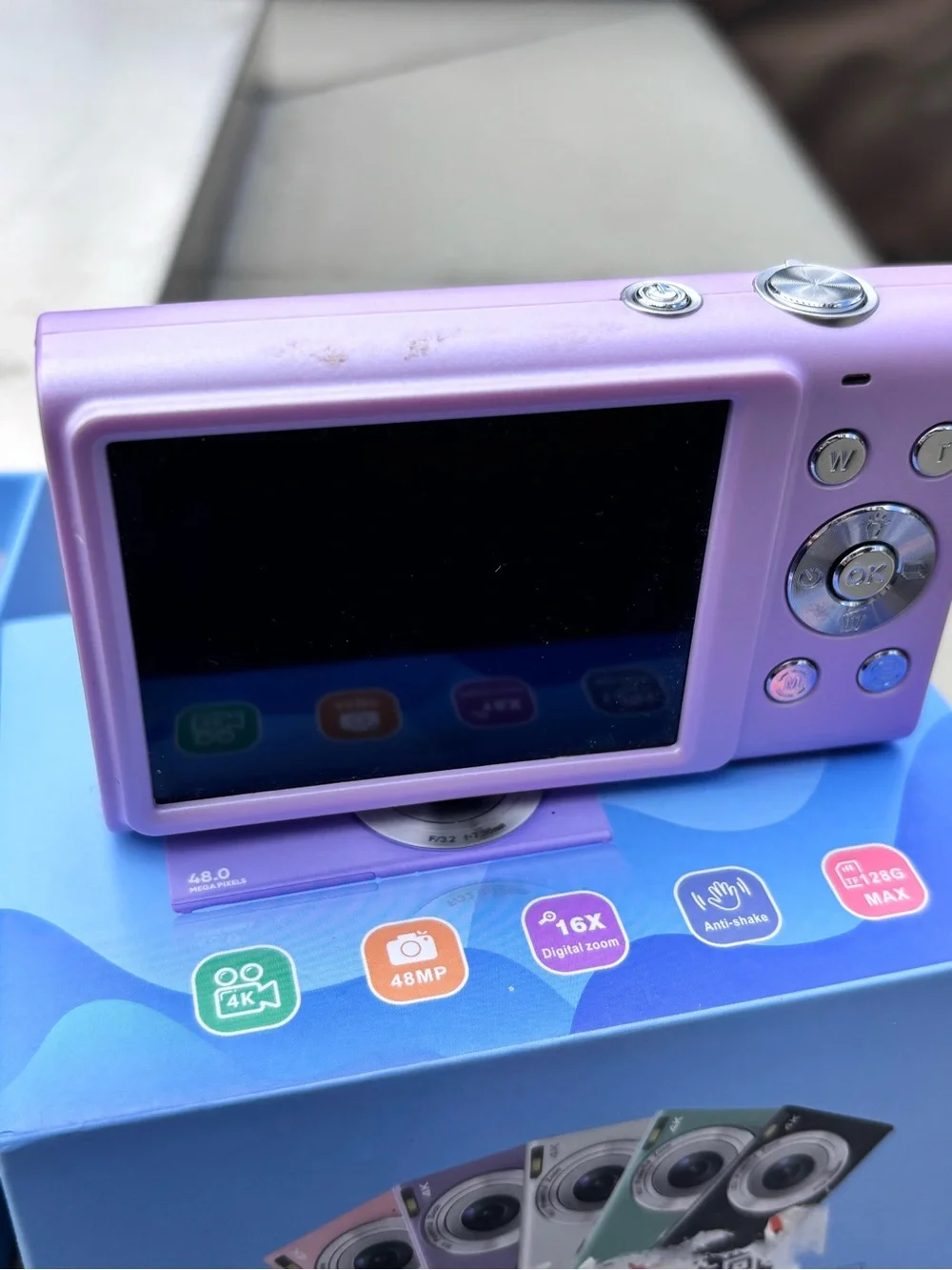 Compact 48mp Digital Camera - purple - anteam from amazon